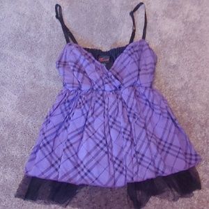 Purple baby doll  spaghetti strap top